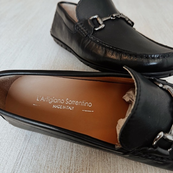 Men’s Black Leather Loafers, *Brand New* Made in Italy - Picture 8 of 11